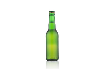 Bottle of beer isolated on white background.