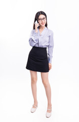 Fototapeta premium woman talking on cell phone