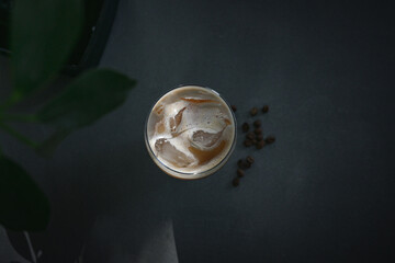 iced coffee from above