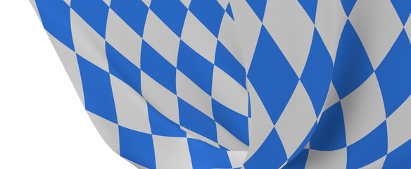 Obraz premium fine 3d image of classic waved bavaria flag