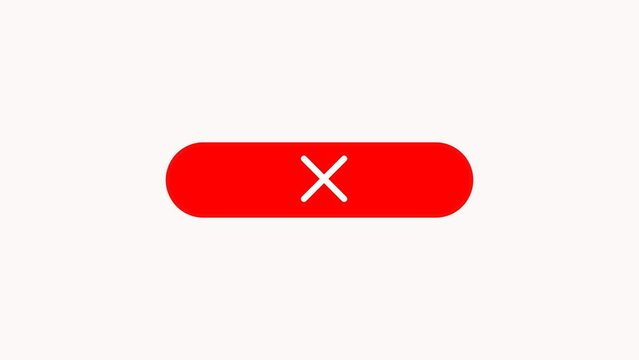 Rejected Button UI icon Animation