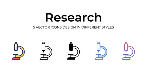 research icons set vector illustration. vector stock,