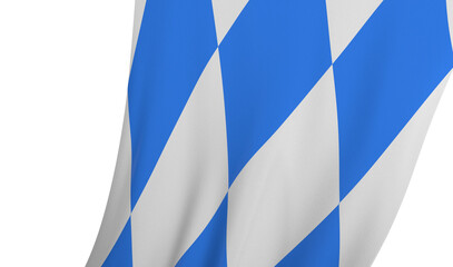 fine 3d image of classic waved bavaria flag