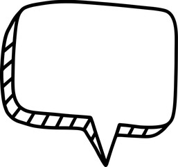 thought bubble line drawing outline