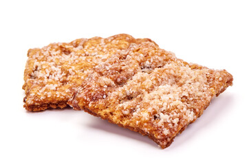 Sugared cookies, isolated on white background.