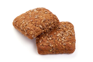 Rye bread, isolated on white background.