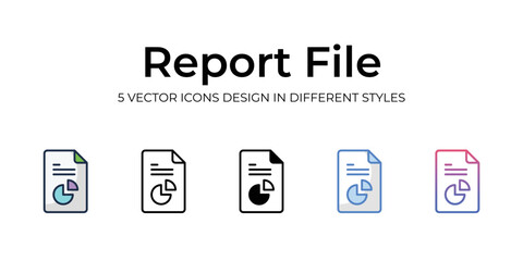 report file icons set vector illustration. vector stock,