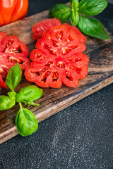 tomato red fruit vegetable fresh healthy meal food snack on the table copy space food background