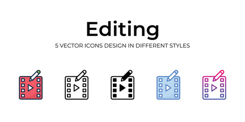 editing icons set vector illustration. vector stock,
