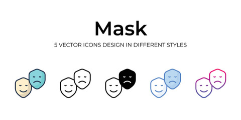 mask icons set vector illustration. vector stock,