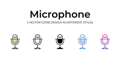 microphone icons set vector illustration. vector stock,