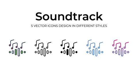 soundtrack icons set vector illustration. vector stock,