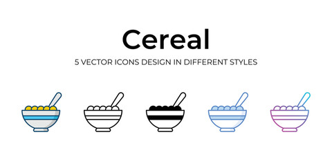 cereal icons set vector illustration. vector stock,