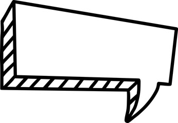 thought bubble line drawing outline