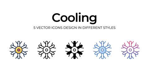 cooling icons set vector illustration. vector stock,