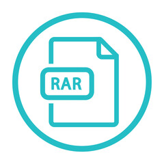 RAR file icon isolated of flat style. Vector illustration design.