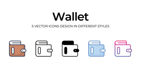 wallet icons set vector illustration. vector stock,