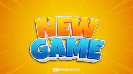 New Game text effect editable 3d font effects	
