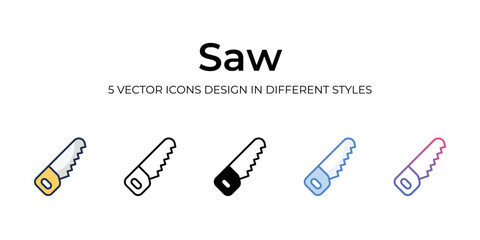saw icons set vector illustration. vector stock,