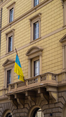 Obraz premium Ukraine flag in Rom