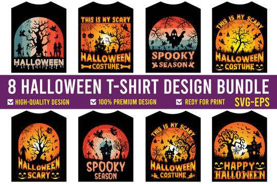 Halloween t-shirt SVG-EPS bundle. Horror hand devil t-shirt design. Beautiful and eye-catching Halloween vector Horror hands, devils, pumpkins, witches, cats, bats, and much more.