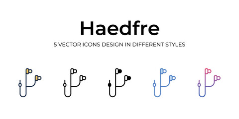 haedfre icons set vector illustration. vector stock,