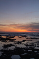 Obraz premium Sunset on the ocean. Nature background.