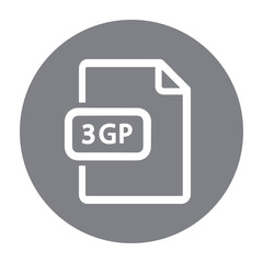 3gp, file, video icon 