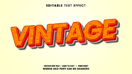 Fototapeta premium Vintage Editable Text Effect