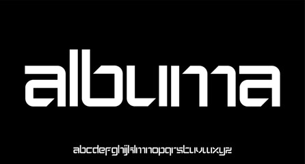 LOWERCASE modern, futuristic modern geometric font	
