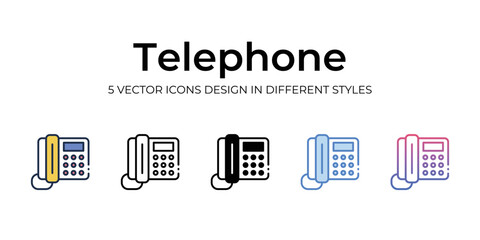telephone icons set vector illustration. vector stock,