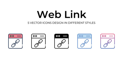 web link icons set vector illustration. vector stock,