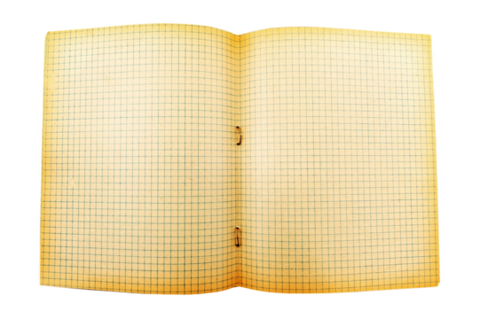 Notebook in a cage isolate. Opened notebook for notes