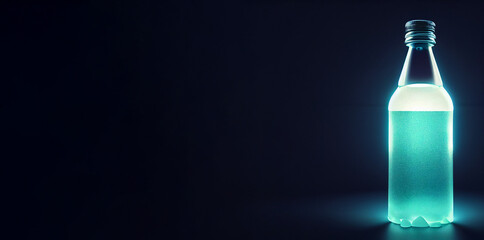 Realistic mockup of a plastic bottle.