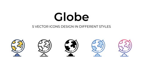 globe icons set vector illustration. vector stock,