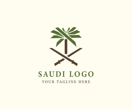 Saudi Arabia Logo Design. Creative Palm Logo
