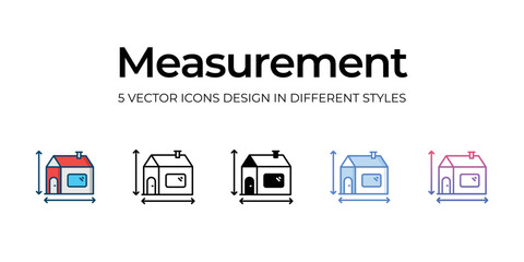 measurement icons set vector illustration. vector stock,