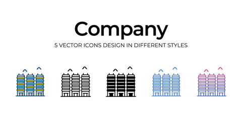 company icons set vector illustration. vector stock,