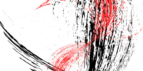 Strokes in different directions with black and red paint on a white background. Graffiti element. Design template for the design of banners, posters, booklets, covers, magazines. EPS 10