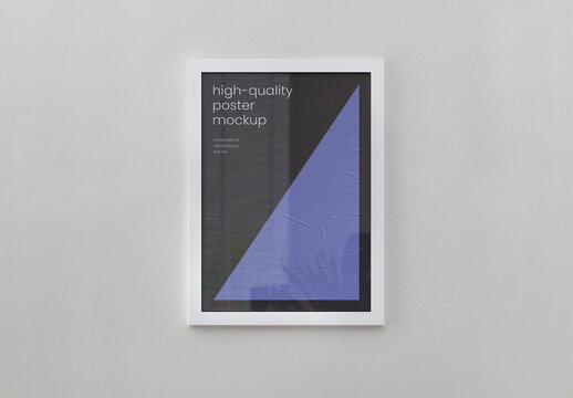 Street Glued Outdoor Poster Mockup