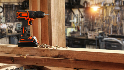 Drill on desk and free space for your decoration. 