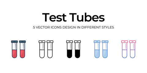 test tubes icon set vector illustration. vector stock.