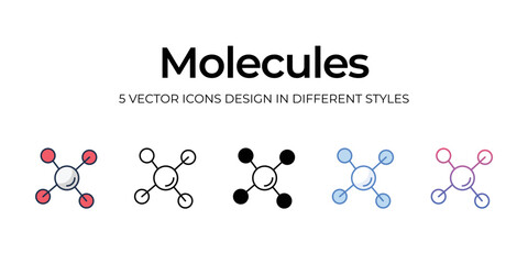 molecules icon set vector illustration. vector stock.