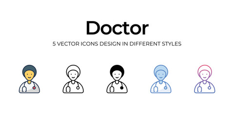 doctor icon set vector illustration. vector stock.