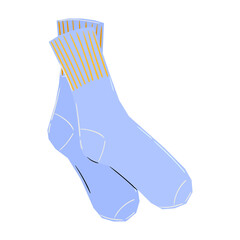 Vector illustration of socks isolated on white background for kids coloring book.