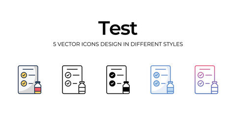 test icons set vector illustration. vector stock,