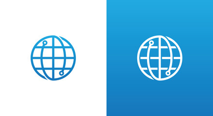 Global Tech Logo Concept sign symbol icon Element Design. Technology Logotype. Vector illustration template