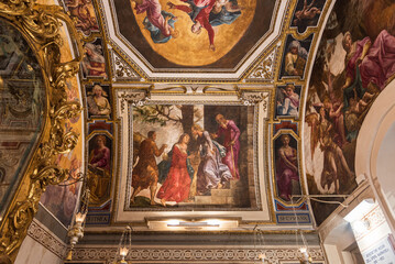 Montefortino. Marche. The sanctuary of the Madonna dell'Ambro - obrazy, fototapety, plakaty