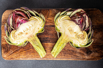 artichoke fruit healthy meal food snack on the table copy space food background rustic