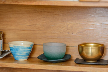 cup of coffee on wooden table
